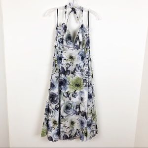 Toumaza Floral Halter Linen Dress Made in England